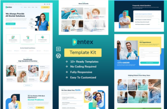 DENTEX - Dentist & Dental Care Elementor Template Kit
