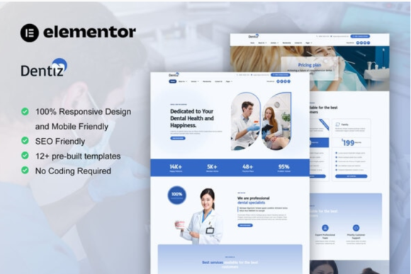 Dentiz - Dentist & Dental Care Elementor Pro Template Kit