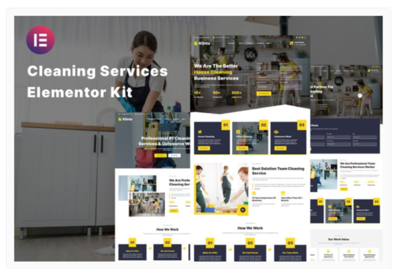 Klinta - Cleaning Services Elementor Template Kit