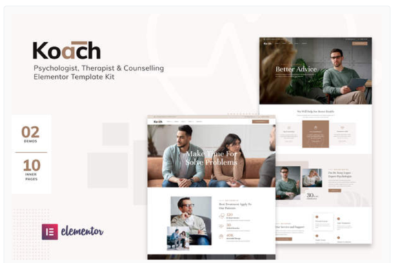 Koach - Life Coach & Counseling Elementor Template Kit