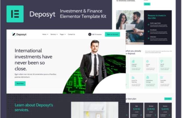 Deposyt - Investment & Finance Elementor Pro Template Kit