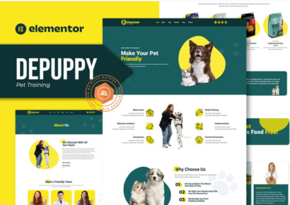 Depuppy - Pet Training Elementor Template Kit