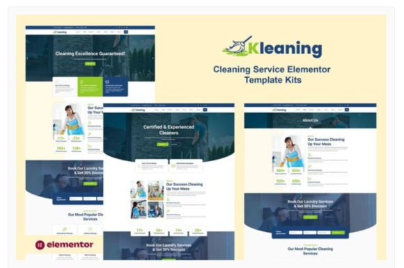 Kleaning - Cleaning Service Elementor Pro Template Kit