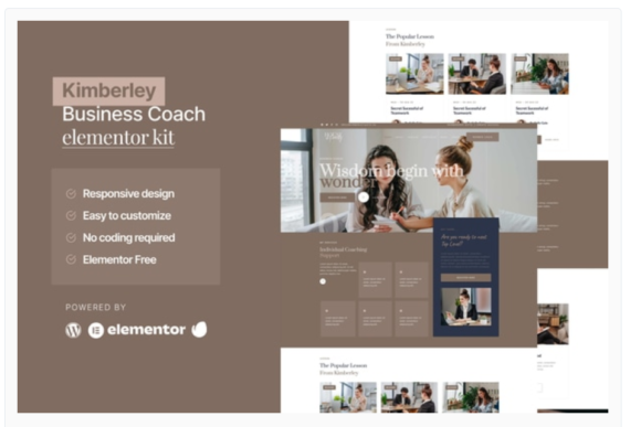 Kimberley - Business Coaching Elementor Template Kit