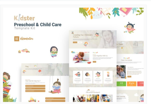 Kidster - Preschool & Childcare Elementor Template Kit