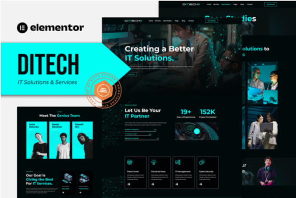 Ditech - IT Solutions & Services Company Elementor Template Kit