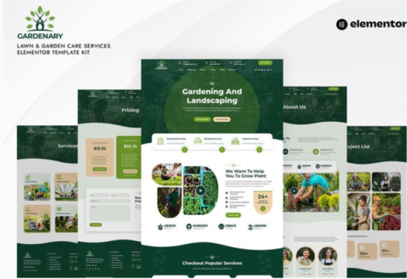 Gardenary - Lawn Garden Care Services Elementor Template Kit