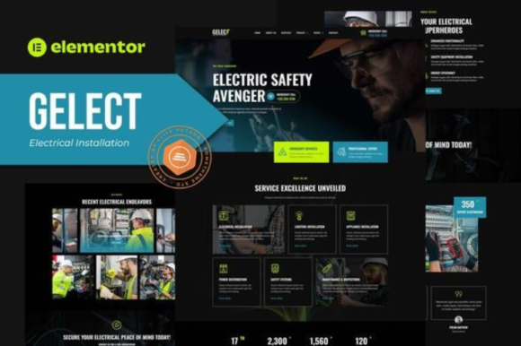 Gelect - Electrical Installation & Maintenance Elementor Template Kit