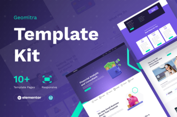 Geomitra - Creative Financial Elementor Pro Template Kit