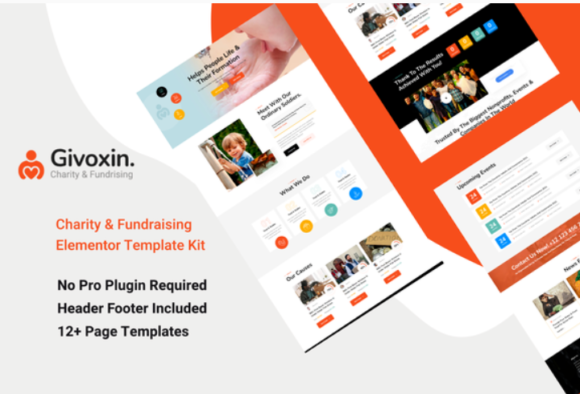 Givoxin - Charity Elementor Template Kit