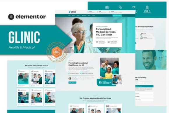 Glinic - Health & Medical Elementor Template Kit