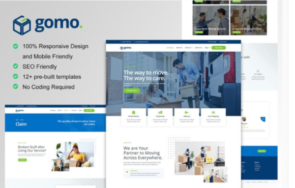 Gomo - Moving Company Elementor Template Kit