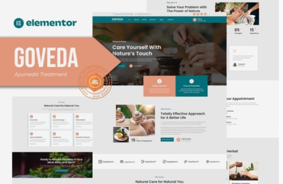 Goveda - Ayurveda Treatment Elementor Template Kit