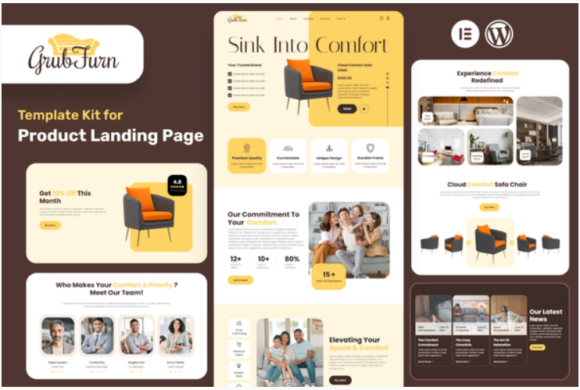 GrubFurn - Single Product Elementor Pro Template Kit