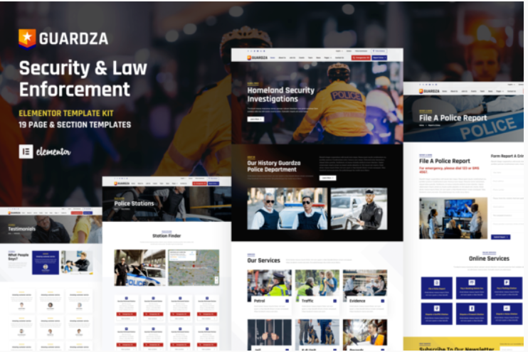 Guardza - Security & Law Enforcement Elementor Template Kit