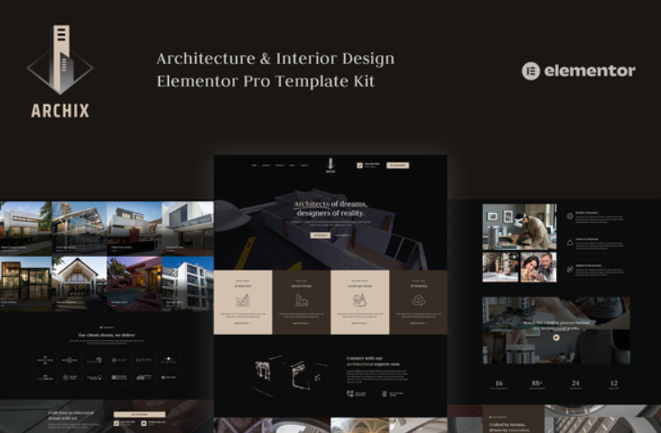 Archix - Architecture & Interior Design Elementor Pro Template Kit