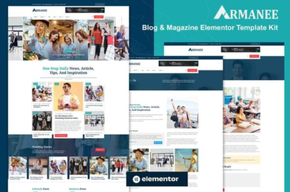 Armanee - Blog & Magazine Elementor Pro Template Kit