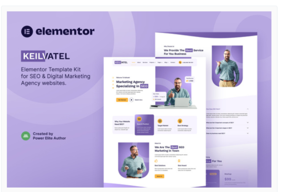 Keilvatel – SEO & Digital Marketing Agency Elementor Template Kit