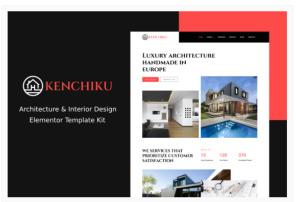 Kenchiku - Architecture & Interior Design Elementor Template Kit