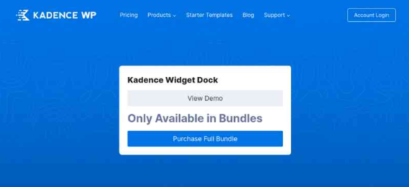 Kadence Widget Dock Theme