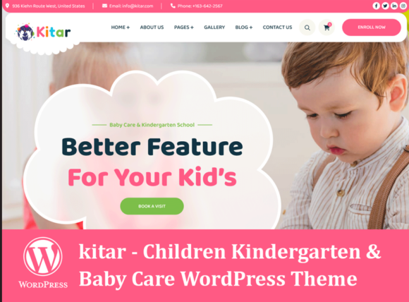 Kitar – Children Kindergarten & Baby Care WordPress Theme