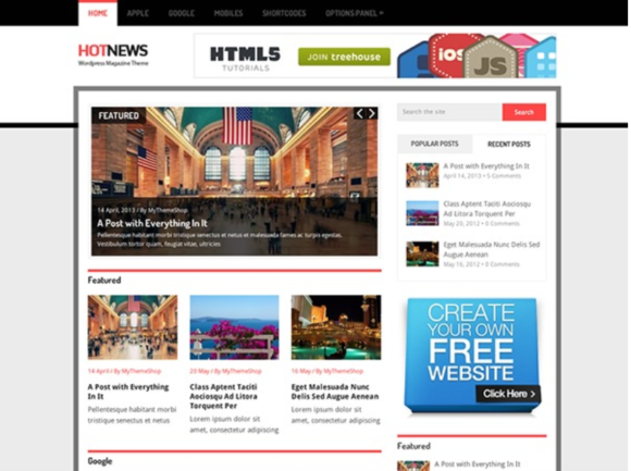 HotNews WordPress magazine theme