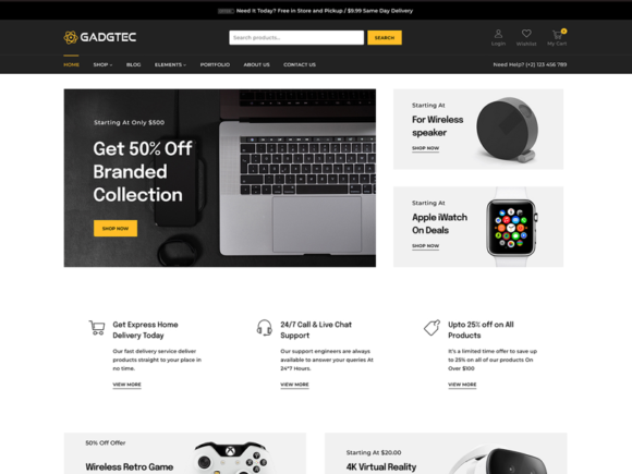 Gadgtec - Electronics and Mobile WooCommerce Theme