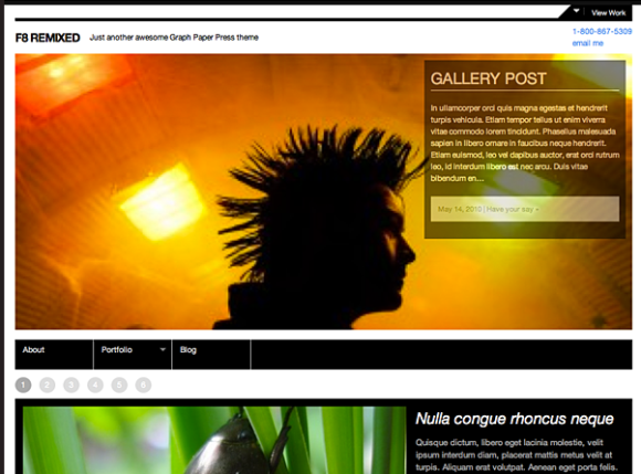 Graph Paper Press F8 Remixed WordPress Theme