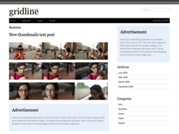 Graph Paper Press Gridline WordPress Theme