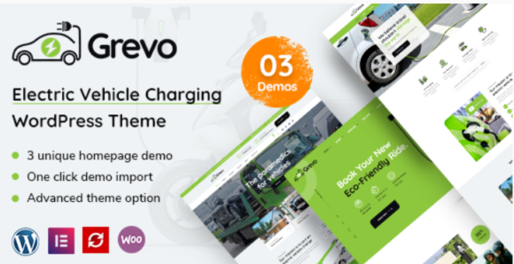 Grevo - Electric Vehicle Charging WordPress Theme