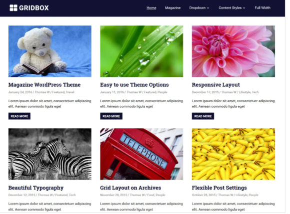 Gridbox WordPress theme