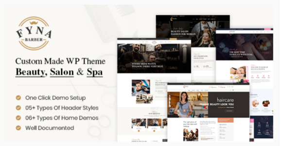 Fyna - Beauty salon and Spa WordPress Theme with Appointments Booking