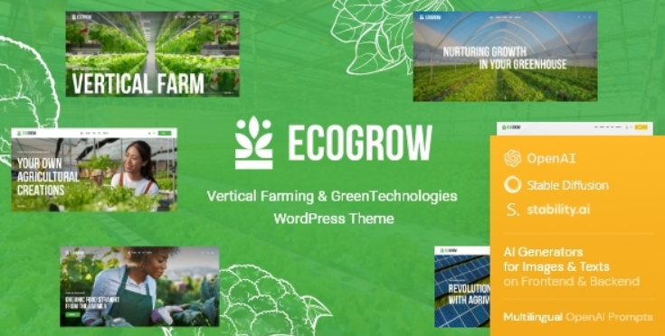 EcoGrow - Green Farming & Agriculture WordPress Theme