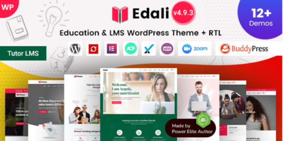 Edali - Online Courses Coaching & Education LMS Elementor WordPress Theme