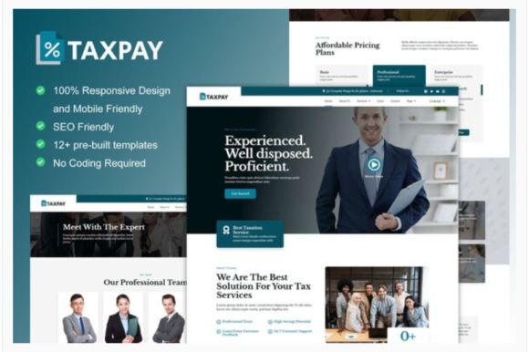 TaxPay - Advisor & Financial Consulting Elementor Template Kit