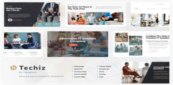 Techiz - Business & Startup Elementor Template Kit