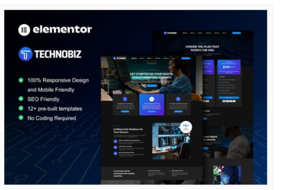 TechnoBiz - IT Solutions & Services Elementor Pro Template Kit