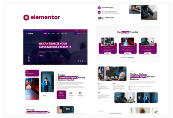 Tekno - IT Service & Software Developer Elementor Template Kit