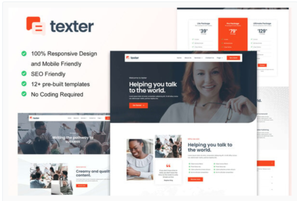 Texter - Content Writing Service Agency Elementor Kit