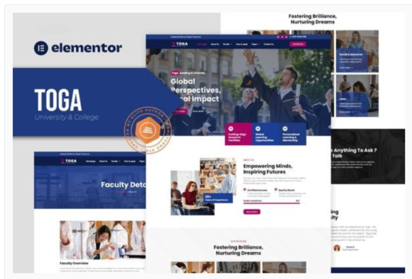 Toga - University & College Elementor Pro Template Kit