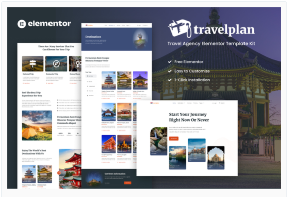 Travelplan - Tour & Travel Agency Elementor Template Kits
