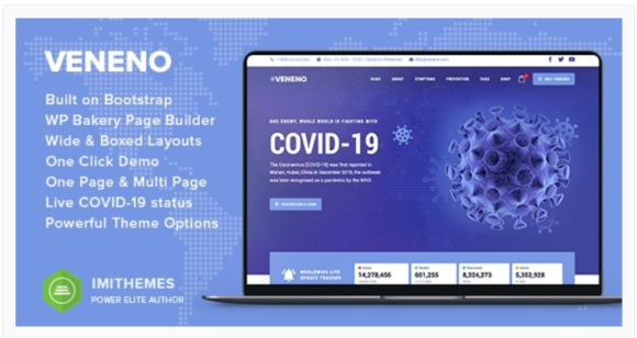 Veneno - Coronavirus Information WordPress Theme