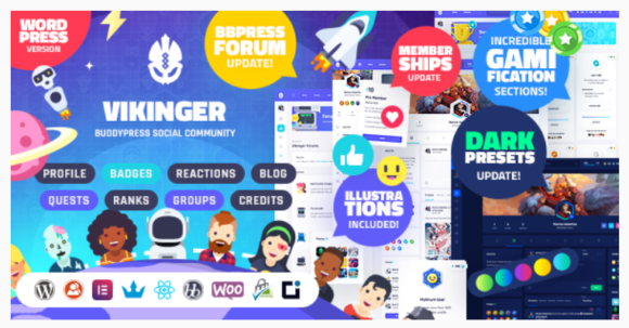 Vikinger - BuddyPress and GamiPress Social Community - WordPress Theme
