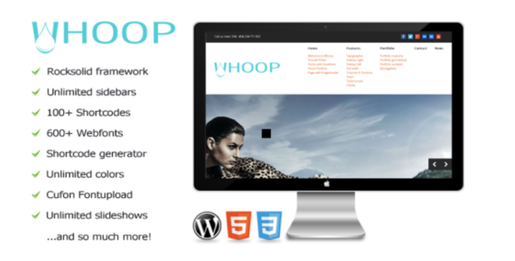 Whoop – a Unique WordPress Theme for Creatives
