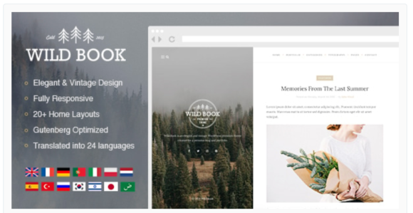 Wild Book - Vintage & Elegant WordPress Blog Theme