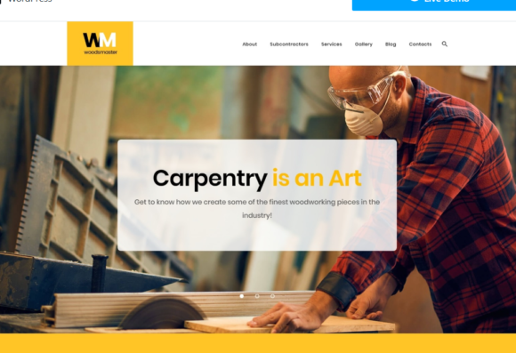 Woodsmaster - Carpenter & Handyman WordPress Theme