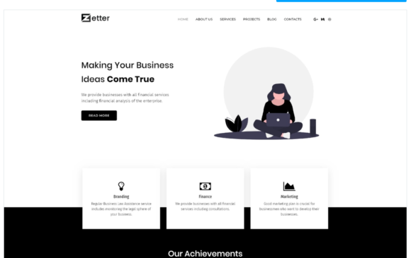 Zetter - Business Multipurpose Black&White WordPress Elementor Theme