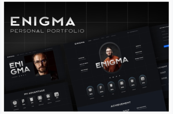 Enigma - Personal Portfolio Elementor Template Kit