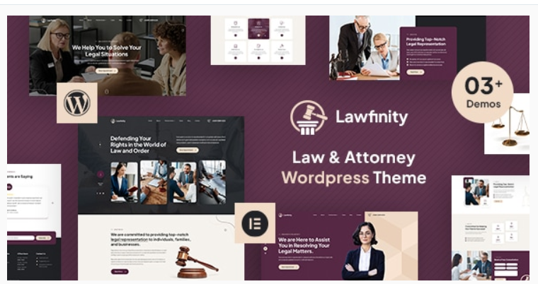 Lawfinity | Law and Attorney WordPress Theme
