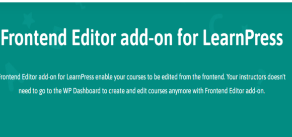 LearnPress Frontend Editor Plugin